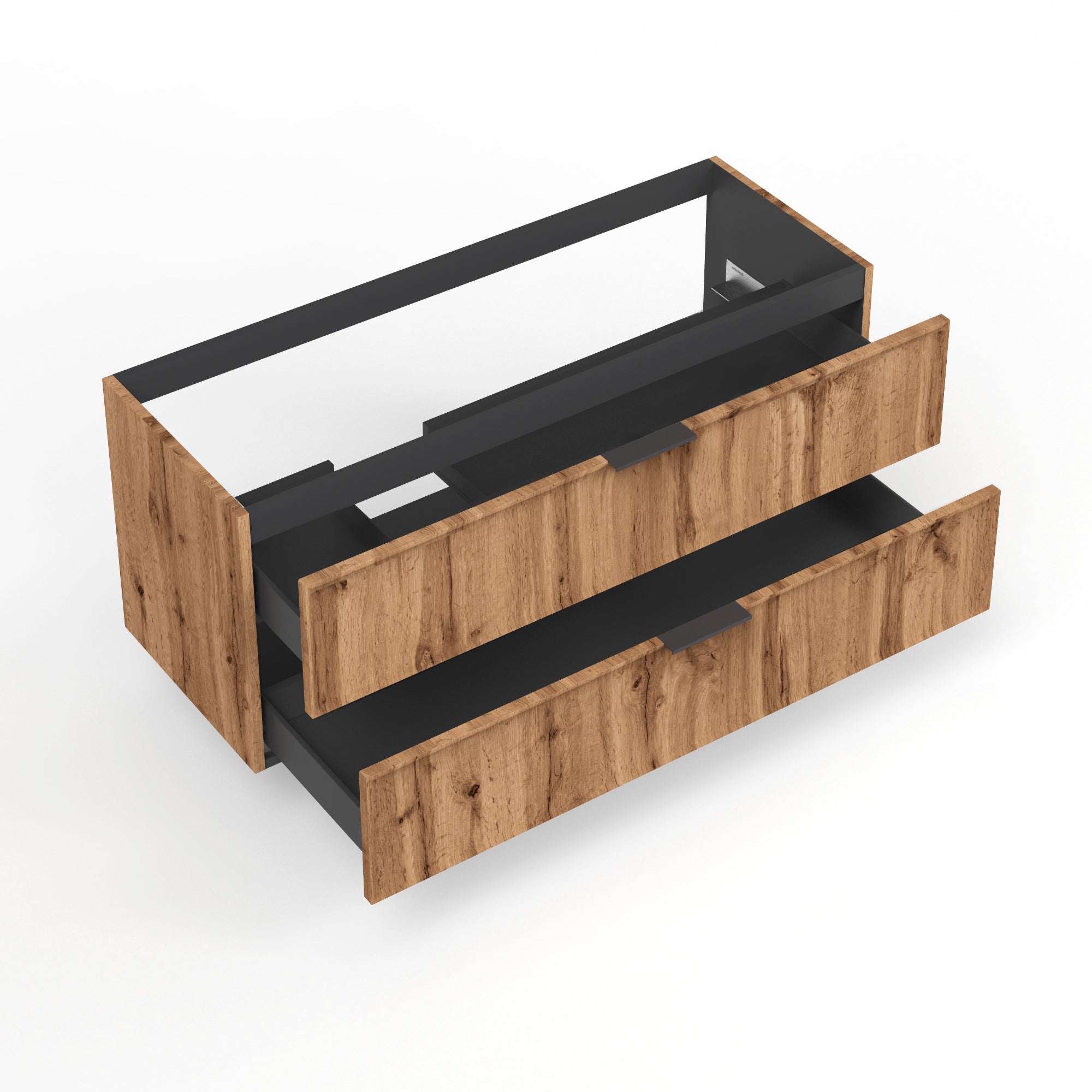 Base portalavabo 2 cassetti per vasca SX ZEFIRA